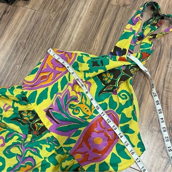 J.Crew Paisley Silk Maxi Sarong Dress In Green Violet Multi 8 - Picture 9 of 11